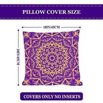 FARMNALL Indian Colorful Throw Pillow Covers 18x18 Set of 4 Diwali Pillow Case Diwali Decor Indian Diwali Holi Decorations and Supplies for Home