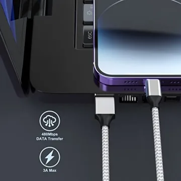 iPhone Charger 5Pack(3/3/6/6/10 FT) [Apple MFi Certified] Lightning Cable Apple Charging Cable Fast Charging High Speed Compatible iPhone 14/13/12/11 Pro Max/XS MAX/XR/XS/X/8/7/Plus iPad(Silver&Grey)