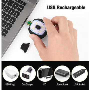 Hatlight Unisex LED Beanie,USB Rechargeable Winter Flashlight,Christmas Beanie with a Light for Men Blue