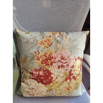 JACKGOLD Decorative Pillow Covers 18x18 Floral Farmhouse