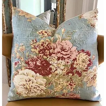 JACKGOLD Decorative Pillow Covers 18x18 Floral Farmhouse