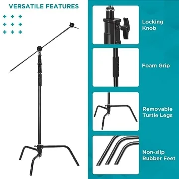 Flashpoint 10.5' C Stand Kit: Robust & Versatile Lighting