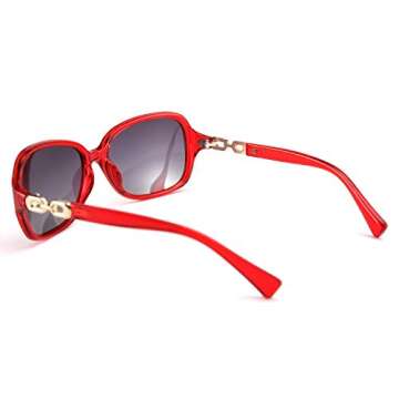 FEISEDY Vintage Square Polarized Sunglasses for Women UV400 Travel Driving Fashion Arcuate Sunglasses B2526