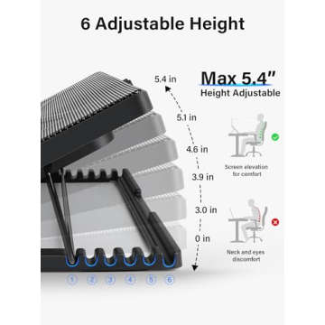 Kootek Adjustable Laptop Cooling Pad with Fans