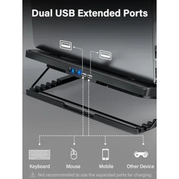 Kootek Adjustable Laptop Cooling Pad with Fans