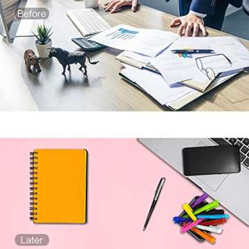 M JJYPET Desk Pad, Dual Sided PU Leather Desk Mat, Waterproof Desk Blotter for House & Office(31.7" X 15.7")