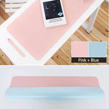 M JJYPET Desk Pad, Dual Sided PU Leather Desk Mat, Waterproof Desk Blotter for House & Office(31.7" X 15.7")