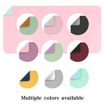 M JJYPET Desk Pad, Dual Sided PU Leather Desk Mat, Waterproof Desk Blotter for House & Office(31.7" X 15.7")