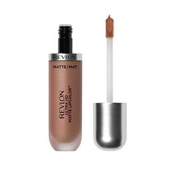 Revlon Ultra HD Matte Lipcolor, Velvety Lightweight Matte Liquid Lipstick in Nude / Brown, Seduction (630), 0.2 oz