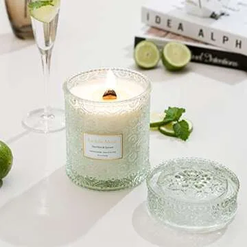 Sea Mint & Spruce Scented Candle Gift for Home Relaxation