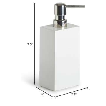 Elegant Jonathan Adler Lacquer Bath Soap Dispenser in White
