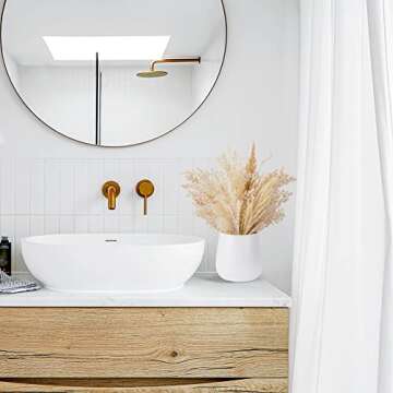 Faux Pampas Grass with Vase, Artificial Pampas Grass Flowers Bouquet Plant Fluffy Boho Home Decor Fake Pompass Pompous Grass Floral Arrangement for Wedding Party Table Room Decorations Taupe