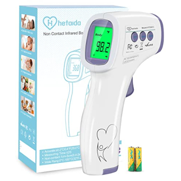 Fast & Accurate No-Touch Forehead Thermometer with Fever Alarm