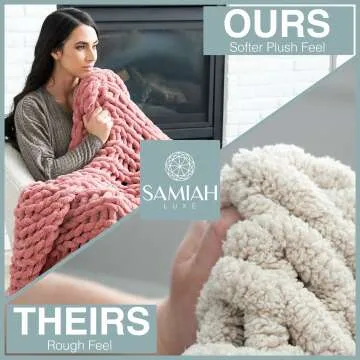 Chunky Knit Blanket - King Size Cozy Throw