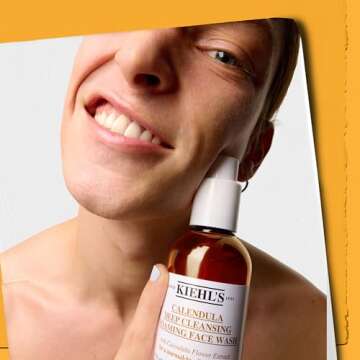 Kiehl's Calendula Deep Cleansing Face Wash, Balances Skin While Gently Removing Impurities, Soothing and Refreshing, Boosts Moisture Barrier for Soft-Feeling Skin, Paraben + Sulfate Free - 7.8 fl oz