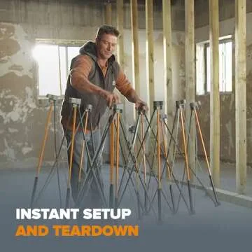 BORA Centipede CT12 36 inch Tall Portable Folding Workstand with Carry Strap, Collapsible Workbench, Construction Table, Support, Sawhorse, 4Ft X 6Ft, 36 inch Work Height, 4500lb Weight Capacity