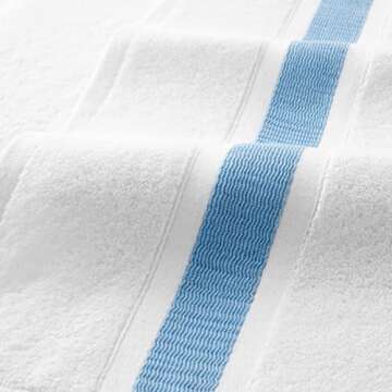 Aston & Arden Striped Turkish Bath Sheet - Extra Soft & Plush with Finest Long-Staple Aegean Cotton,...