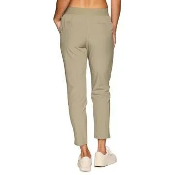 RBX Activewear Women's Ankle Pant, Quick Drying Lightweight Stretch Woven Straight Leg Pants with Po...