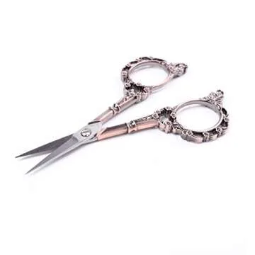 BIHRTC Vintage European Style Scissors for Embroidery, Sewing, Craft, Art Work & Everyday Use