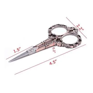 BIHRTC Vintage European Style Scissors for Embroidery, Sewing, Craft, Art Work & Everyday Use
