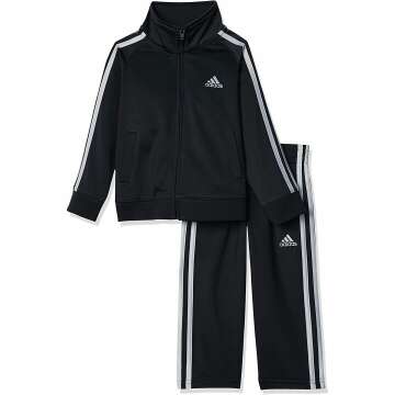 Adidas Boys' Tricot Jacket & Pant Set - Sporty Style