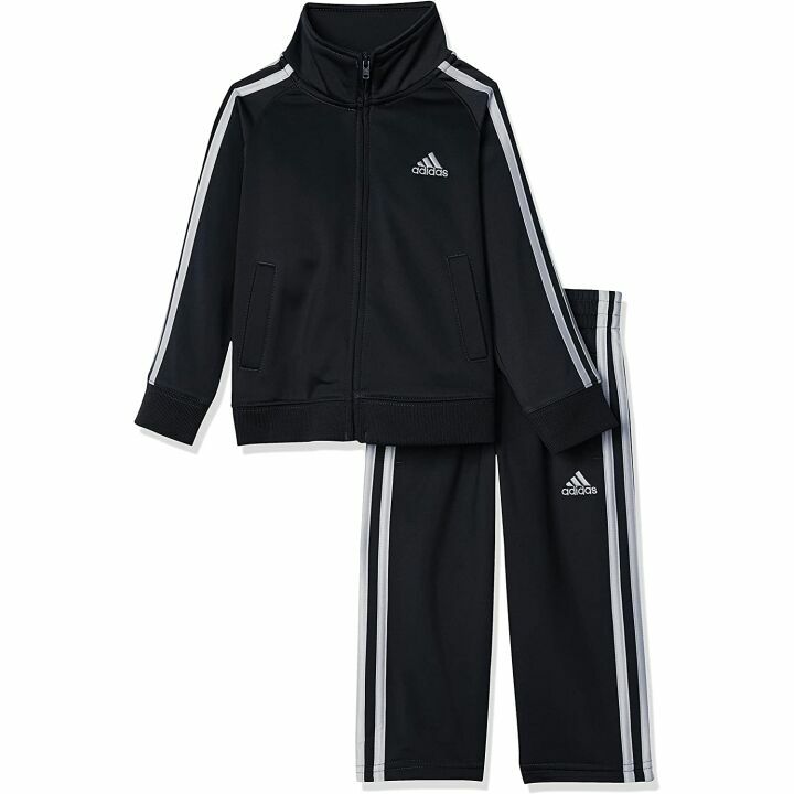 Adidas Boys' Tricot Jacket & Pant Set - Sporty Style