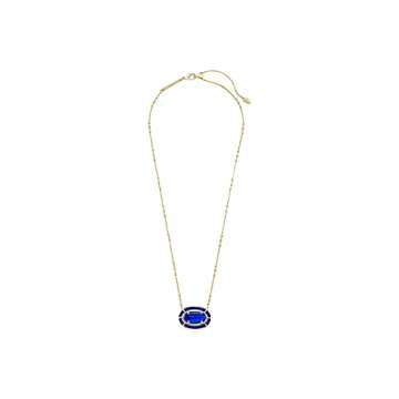 Kendra Scott Threaded Elisa Pendant Necklace Gold Cobalt Blue Illusion One Size