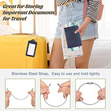 DMLuna Stylish Passport Holder and Luggage Tag Set