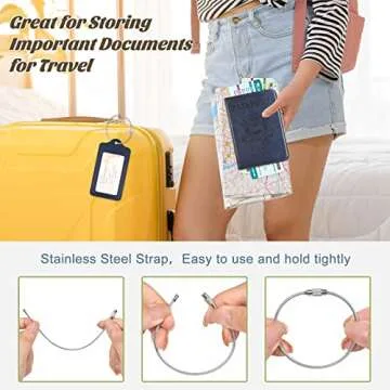 DMLuna Stylish Passport Holder and Luggage Tag Set