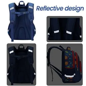 Moonmo Kids School Backpack with Fun Themes for Age 5-10