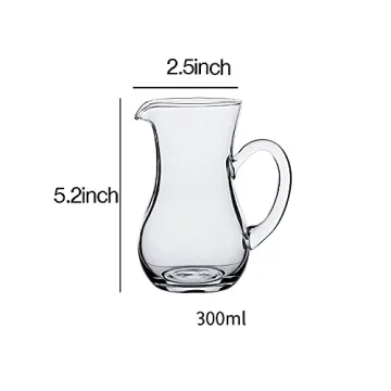 Mozacona 2pcs Glass Creamer Pitcher Set for Sauces