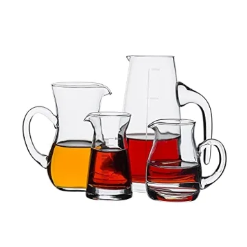 Mozacona 2pcs Glass Creamer Pitcher Set for Sauces