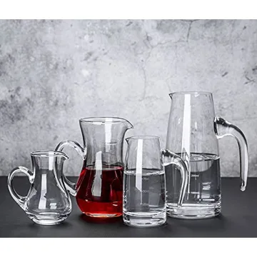 Mozacona 2pcs Glass Creamer Pitcher Set for Sauces