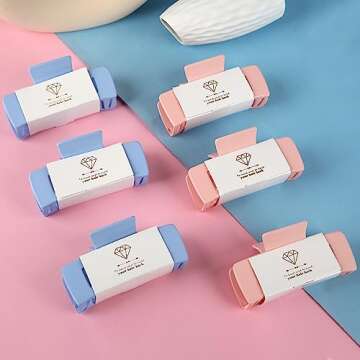 Loanzeg 6pcs Bridesmaid Proposal Gifts 4.1 Inch Square Set of 6 Bachelorette Hair Claw Clips ideas B...