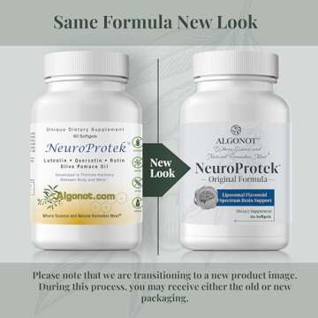 NeuroProtek® – The only liposomal luteolin products using olive pomace oil. A unique, patented, all-natural oral dietary supplement in a soft gel which may promote harmony between body and mind. (1)