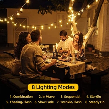 L LAMPOP Waterproof Solar String Lights for Indoor and Outdoor