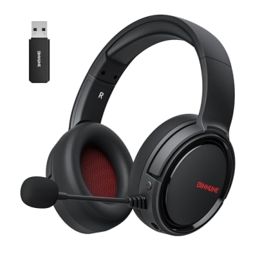 BINNUNE Wireless Gaming Headset with Microphone - 40 Hours Battery