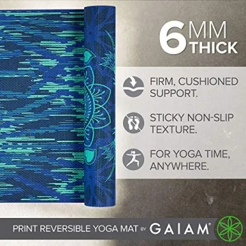 Gaiam Reversible Thick Yoga Mat for All Workouts