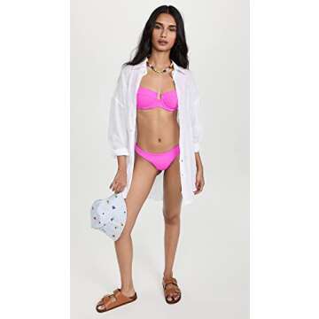 L*Space Women's Sandy Bikini Bottoms Bright Fuchsia