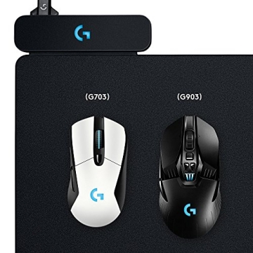 Logitech G Powerplay Wireless Charging System for G703, G903 Lightspeed Wireless Gaming Mice, Cloth or Hard Gaming Mouse Pad (Renewed)