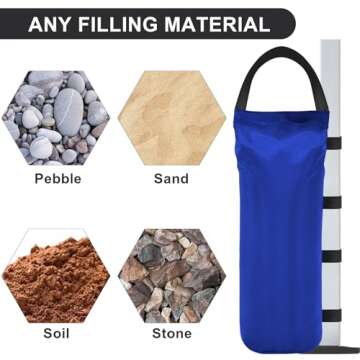 Durable Eurmax Canopy Weights Sand Bags - 4-Pack