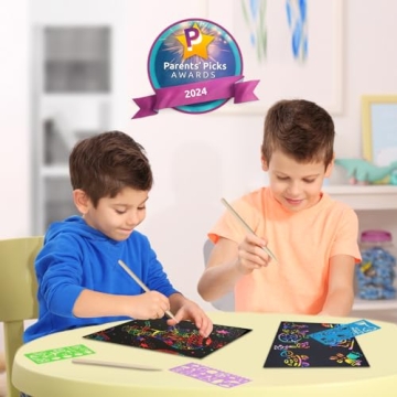 Pigipigi Magic Rainbow Scratch Art Kit for Kids