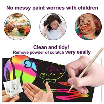 Pigipigi Magic Rainbow Scratch Art Kit for Kids