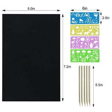 Pigipigi Magic Rainbow Scratch Art Kit for Kids