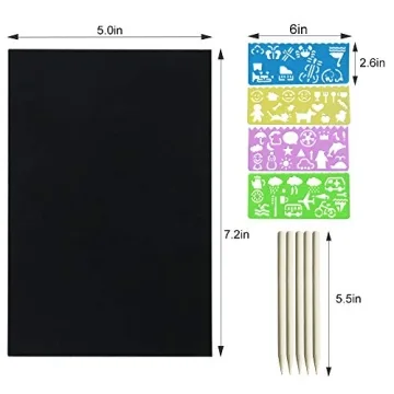 Pigipigi Magic Rainbow Scratch Art Kit for Kids