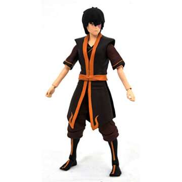 Diamond Select Toys Avatar The Last Airbender: Zuko Deluxe Action Figure, Multicolor