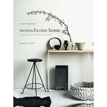 Elegant Black & White Interior Design Book - Monochrome Home