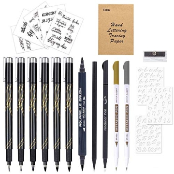 Tebik Calligraphy Pens Set - 22 Pack Quality Hand Lettering Kit for All Artists