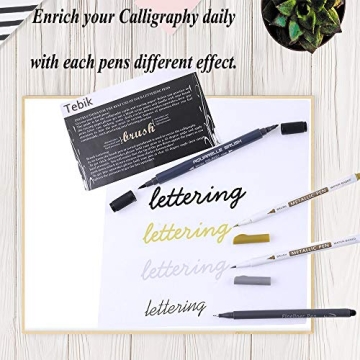 Tebik Calligraphy Pens Set - 22 Pack for Art & Journaling