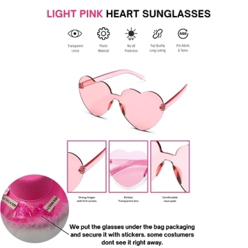Trendy Pink Cowboy Hat and Heart Sunglasses Set for Fun